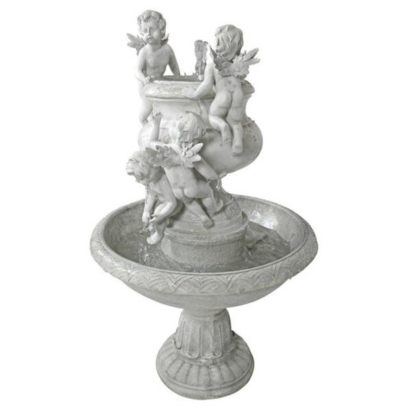 Climbing Cherubs At Play Sculptural Fountain Putti Wings French Bubble